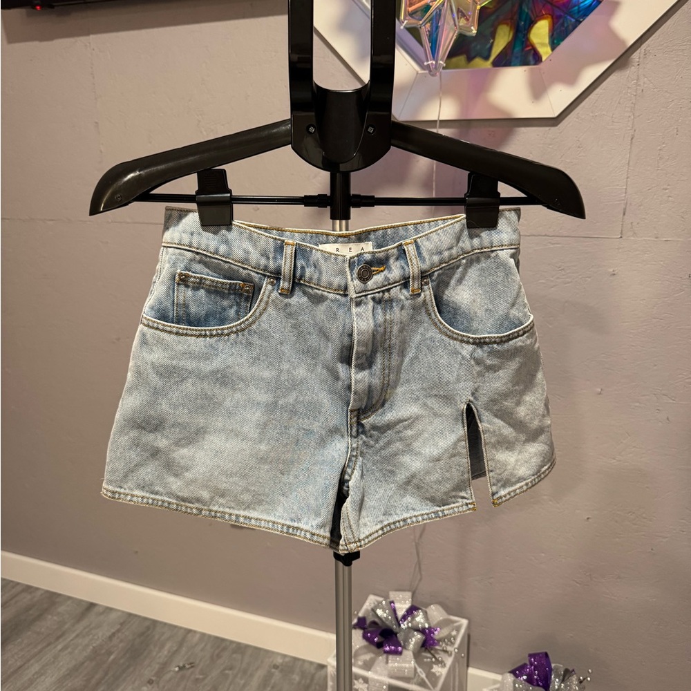 AREA Light Blue Jean Shorts